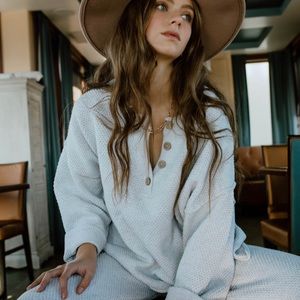 Free People Hailee Sweater Set Grey Size Small